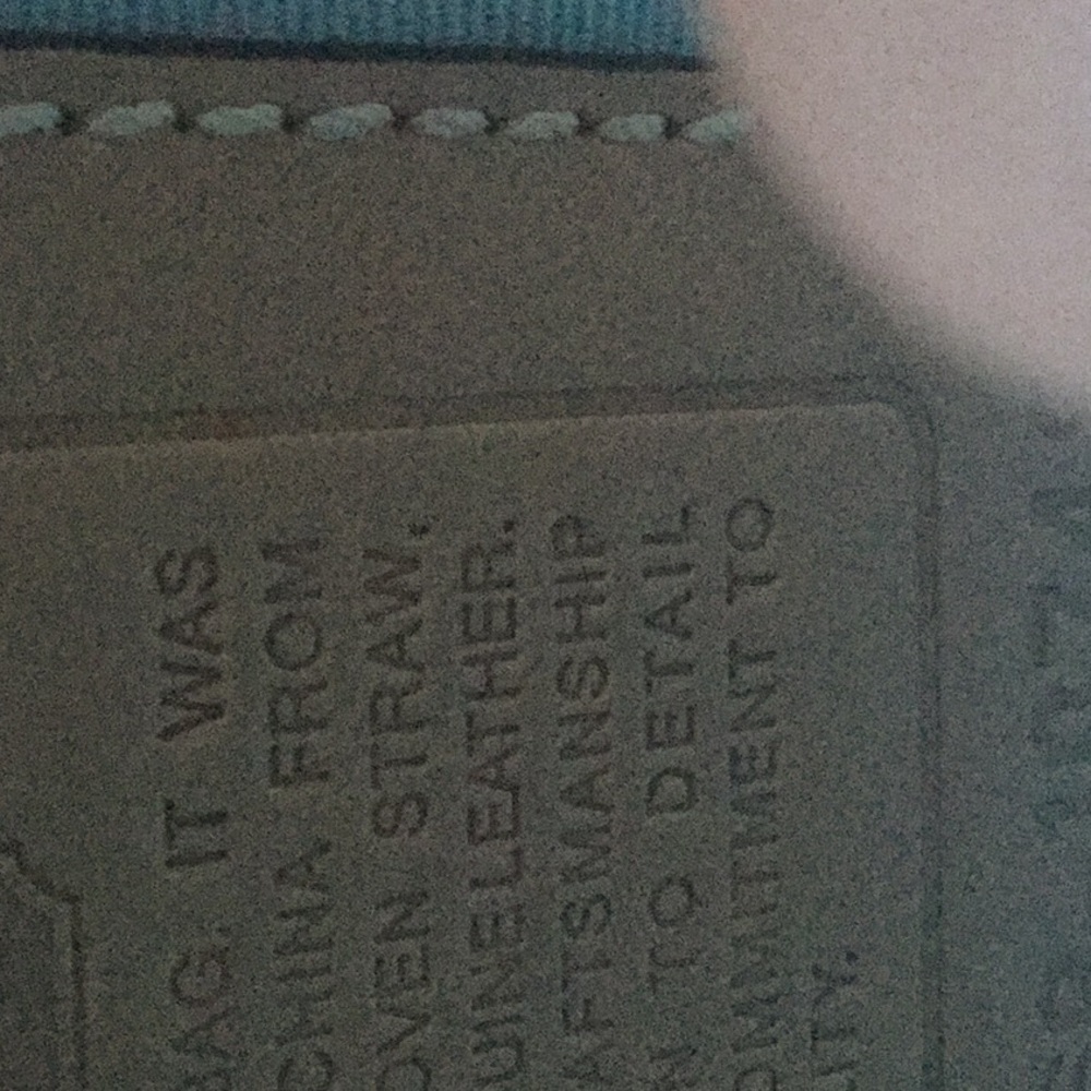 Large Straw Coach Colorblock Bage - image 4